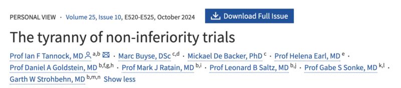 Amol Akhade: The Tyranny of Non-Inferiority Trials